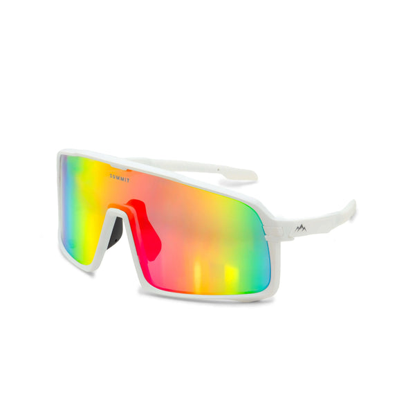 White and rainbow Sports Sunglasses
