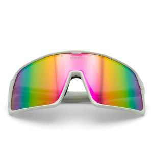 White and Rainbow Sports Sunglasses